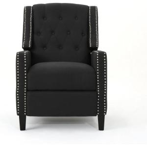 Christopher Knight Home Izidro Traditional Fabric Recliner, Dark Charcoal / Dark Brown(Dark Charcoal / Dark Brown)
