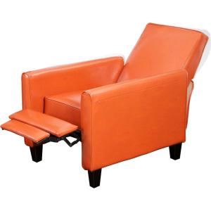 GDFStudio Christopher Knight Home Darvis Leather Recliner Club Chair, Burnt Orange