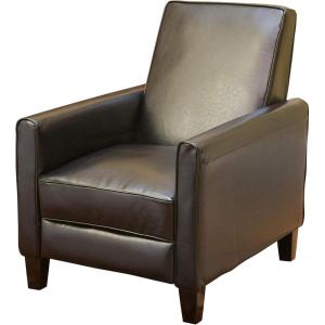 GDFStudio Lucas Space-Saving Leather Recliner | Perfect for Home or Office | Ideal Furnishing Option for Smaller Living Spaces