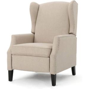 GDFStudio Weyland Wingback Traditional Fabric Recliner (Deep Red) 33.25D x 26.5W x 40H in(Wheat)