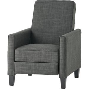 Great Deal Furniture Lucas Grey Recliner Club Chair 34D x 26.75W x 36.25H in