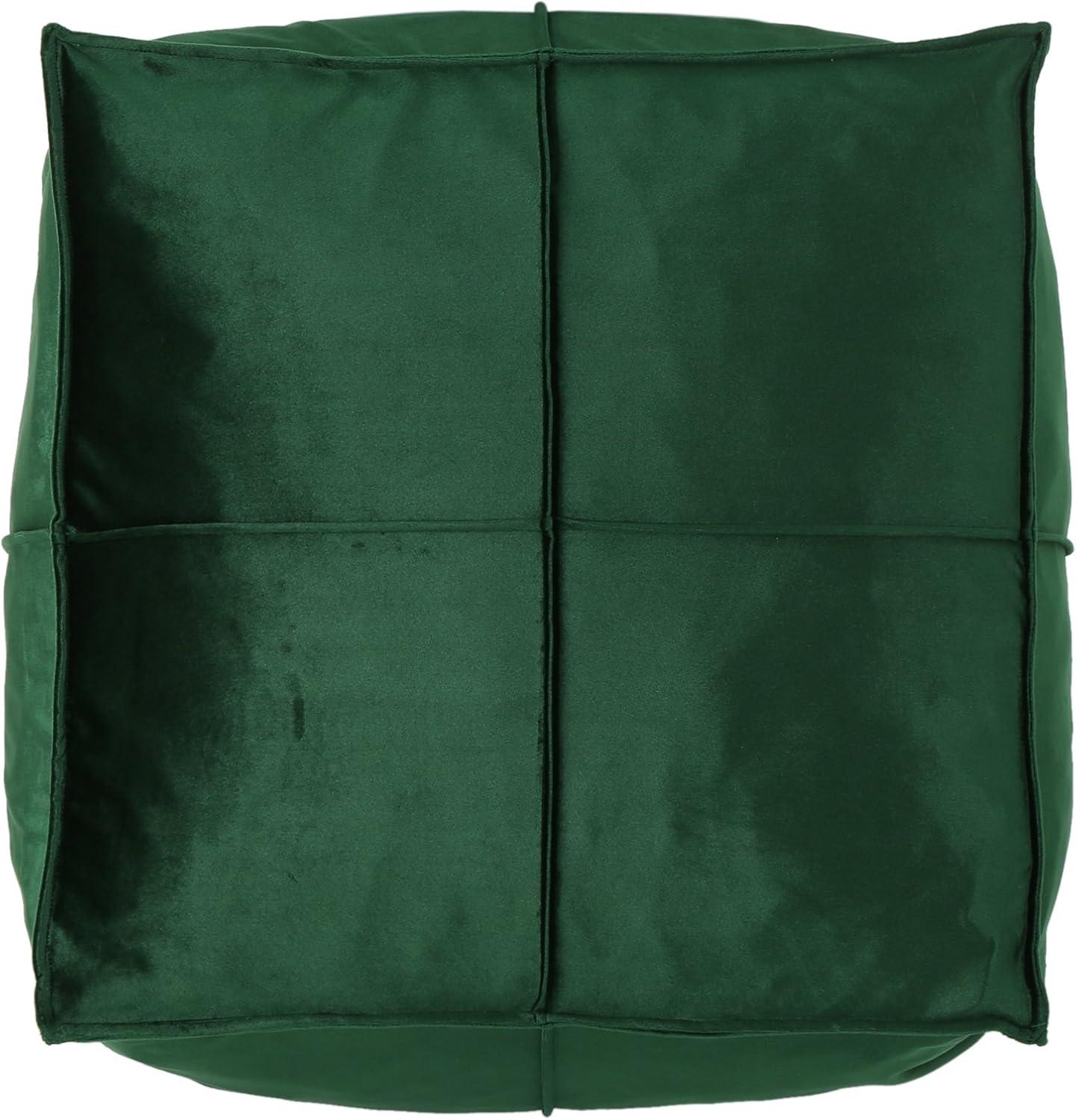 image:imageChristopher Knight Home Cytheria Smoke Velvet Square Bean Bag OttomanEmerald