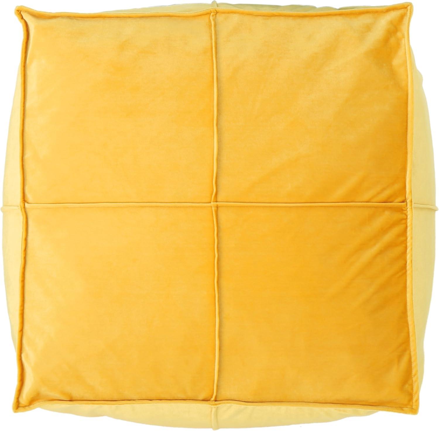 image:imageChristopher Knight Home Cytheria Smoke Velvet Square Bean Bag OttomanHoney