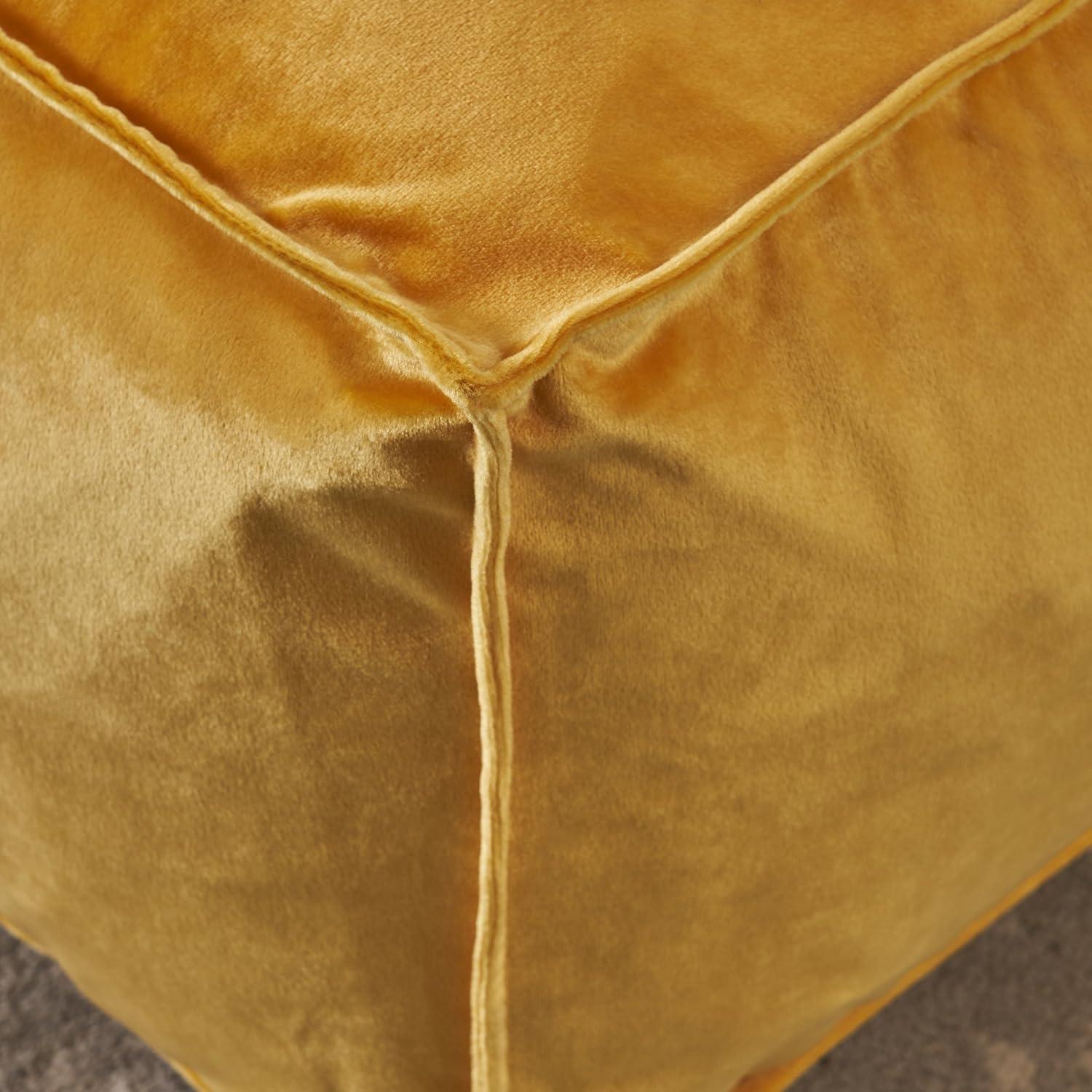image:imageChristopher Knight Home Cytheria Smoke Velvet Square Bean Bag OttomanHoney