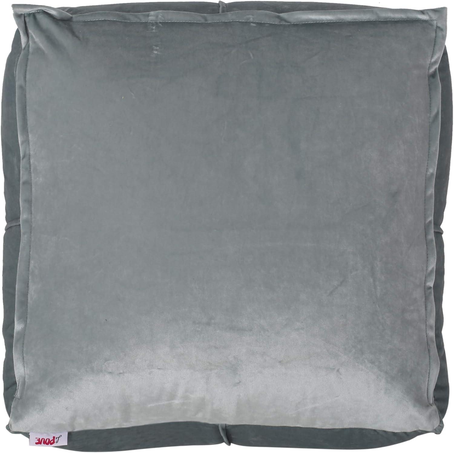 image:imageChristopher Knight Home Cytheria Smoke Velvet Square Bean Bag OttomanSeafoam Blue