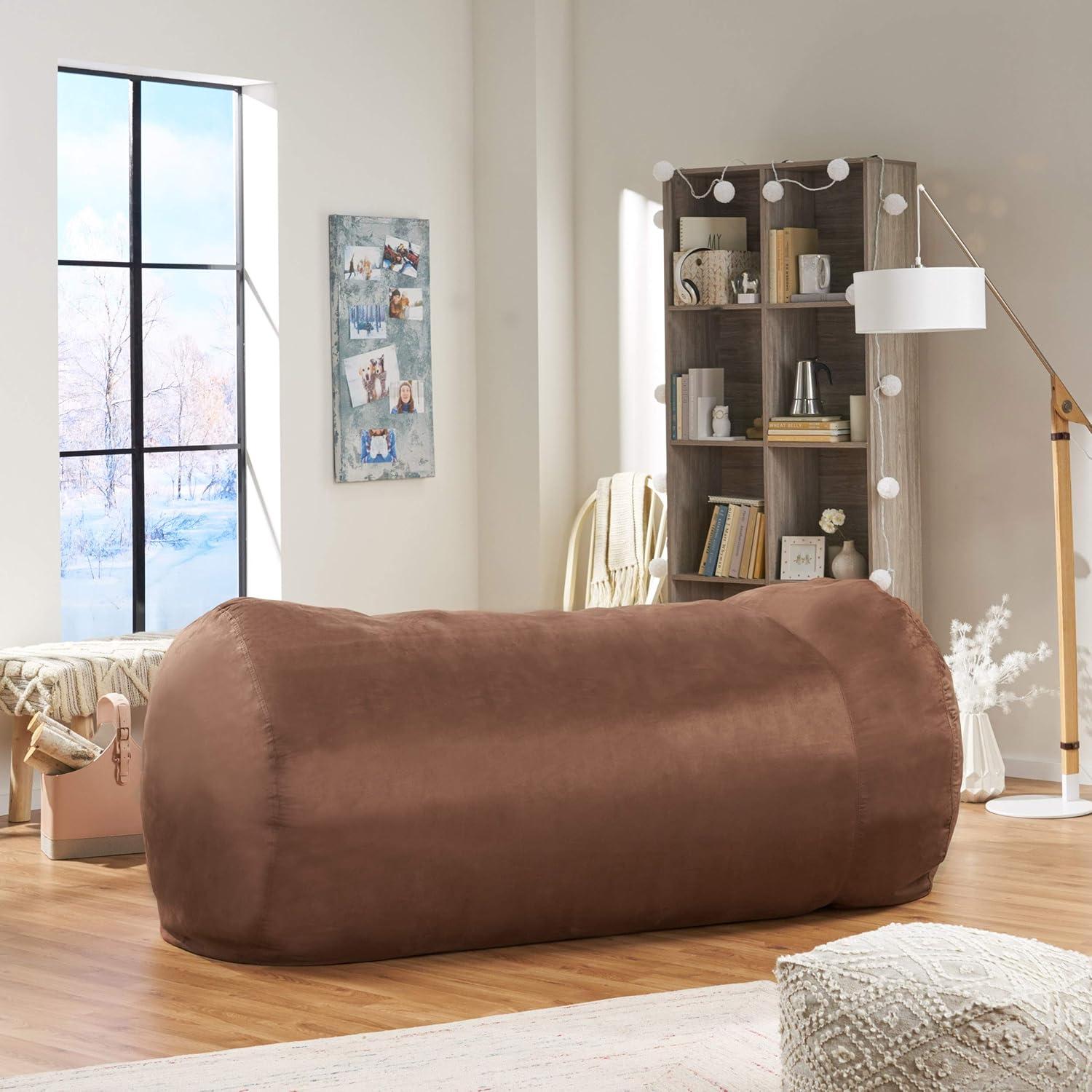 image:imageChristopher Knight Home GDFStudio David Traditional 8 Foot Suede Bean Bag French Roast Brown