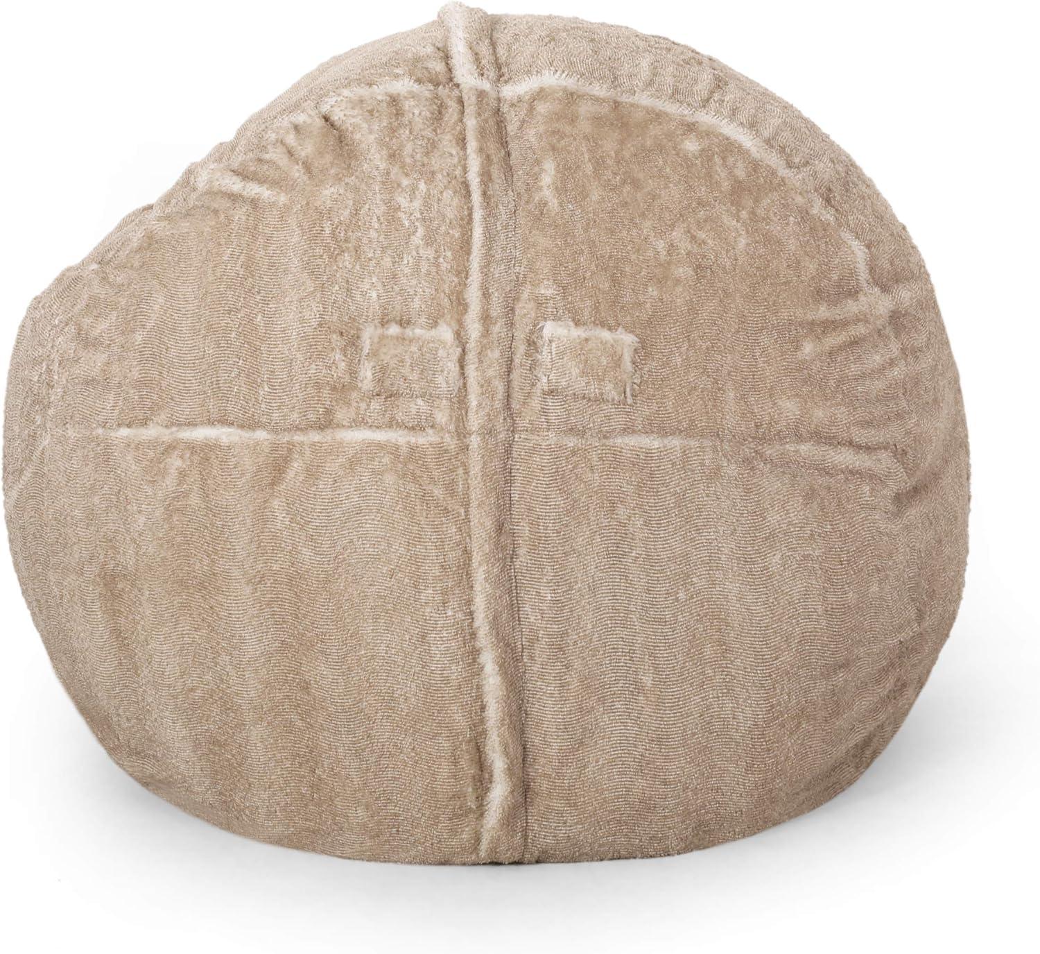 image:imageChristopher Knight Home Greyrock 5 Foot Winter Bean Bag BrownBeigeSnow White Beige