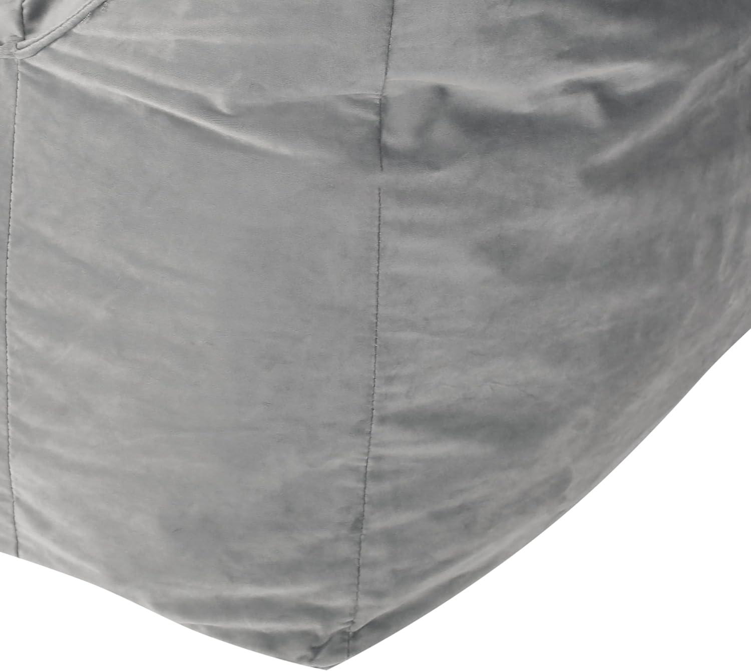 image:imageChristopher Knight Home Loubar Bean Bag Chair with Armrests Velveteen BlackGrey