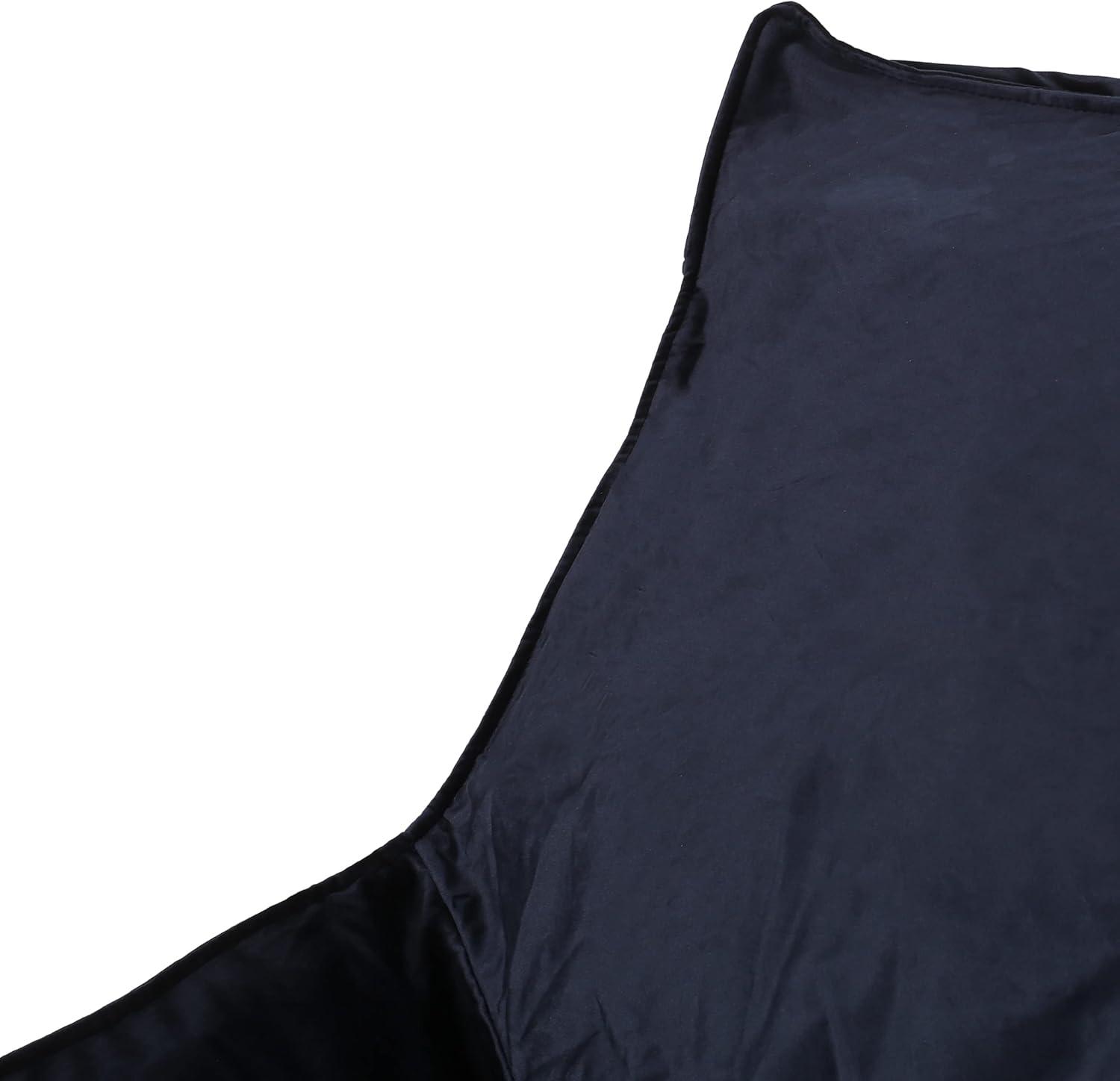 image:imageChristopher Knight Home Loubar Bean Bag Chair with Armrests Velveteen BlackMidnight Blue