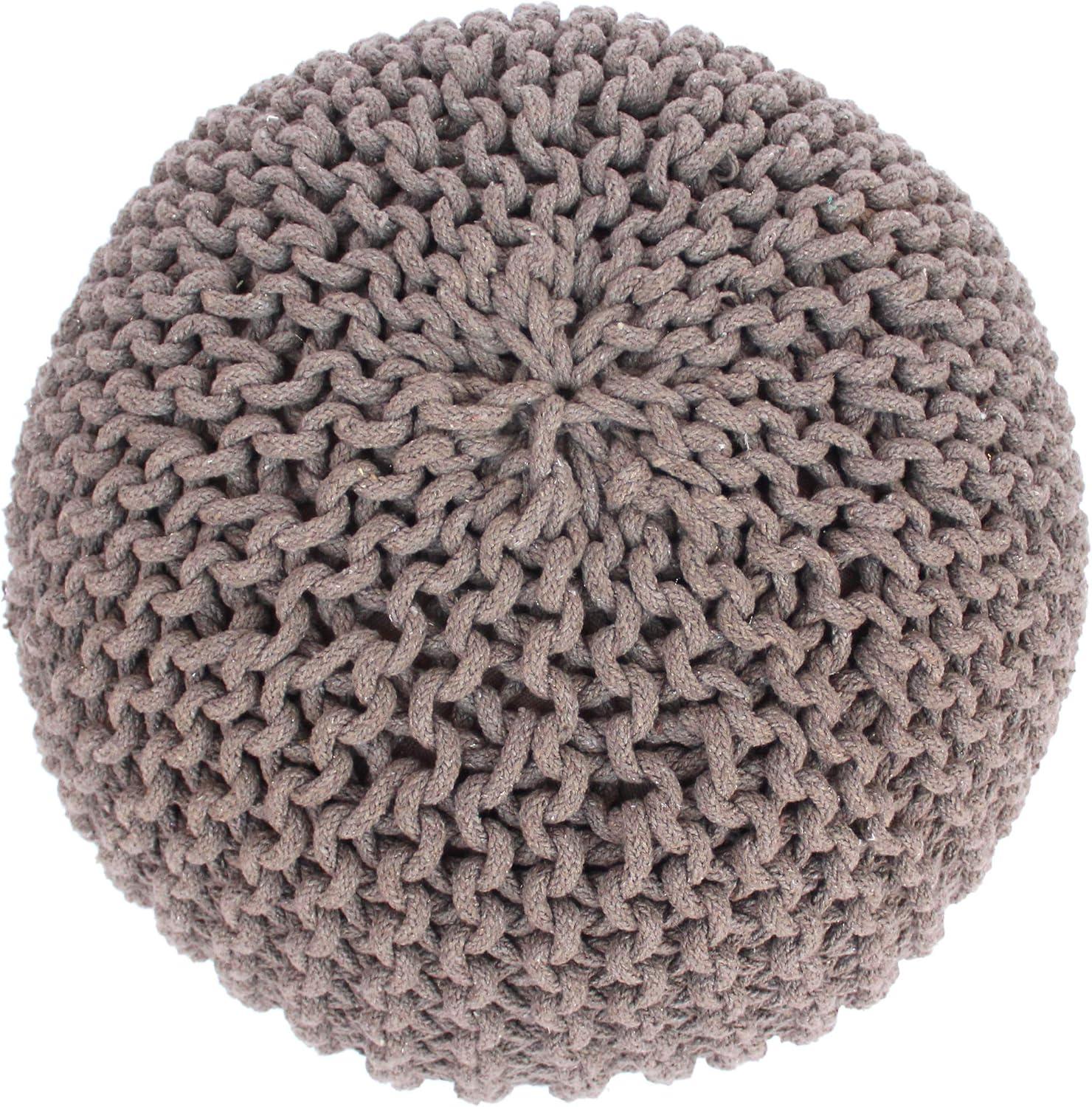 image:imageChristopher Knight Home Malibu Fabric Pouf IvoryBrown