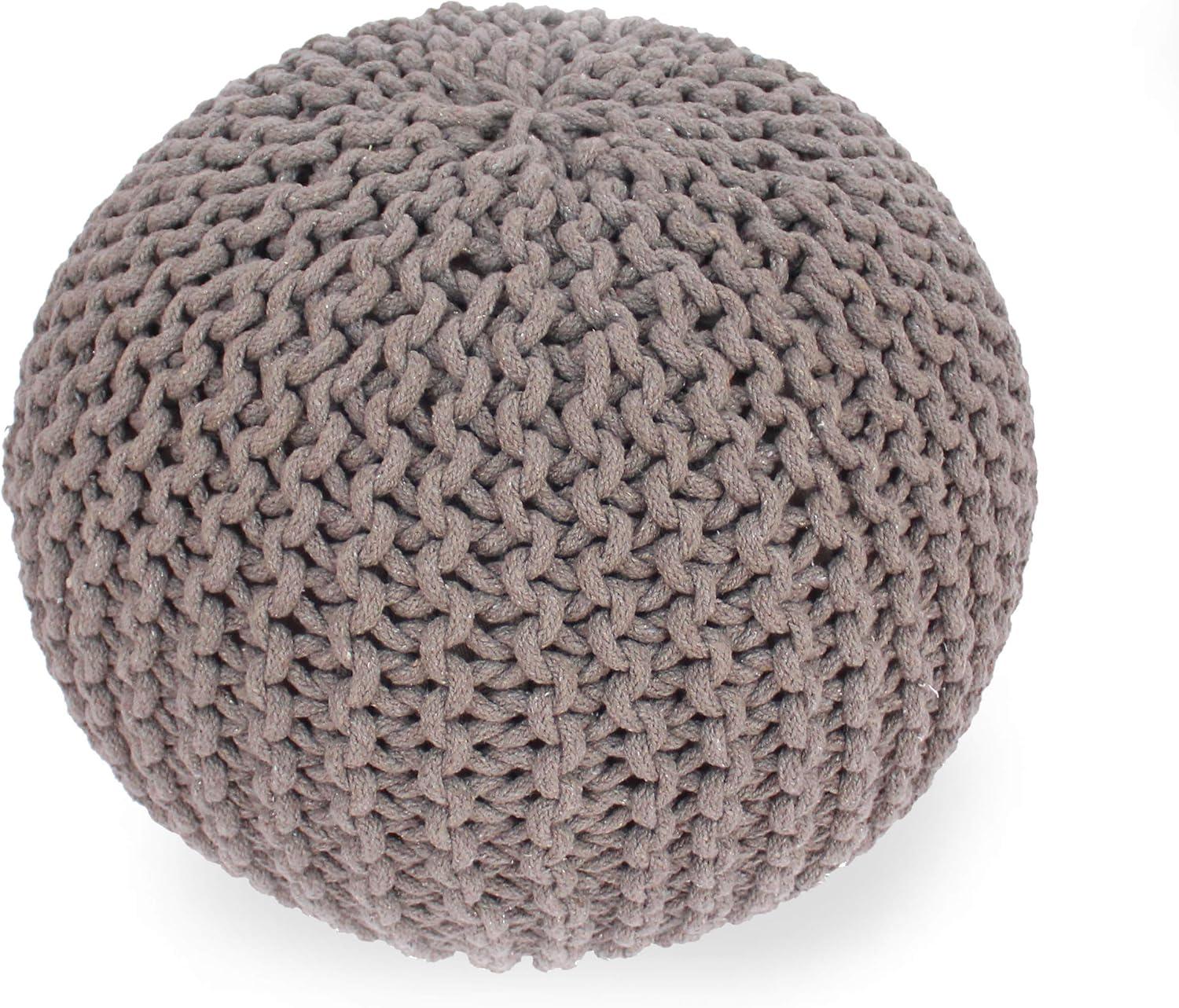 image:imageChristopher Knight Home Malibu Fabric Pouf IvoryBrown