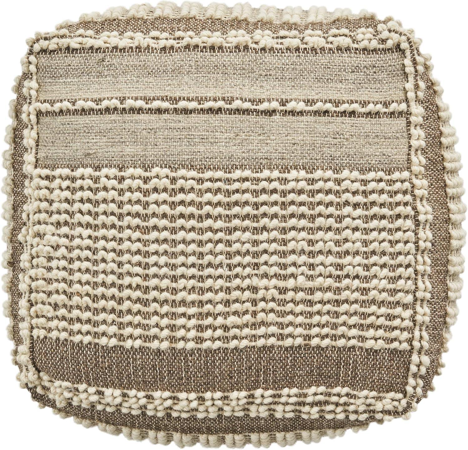 image:imageChristopher Knight Home Malibu Fabric Pouf IvoryGray White