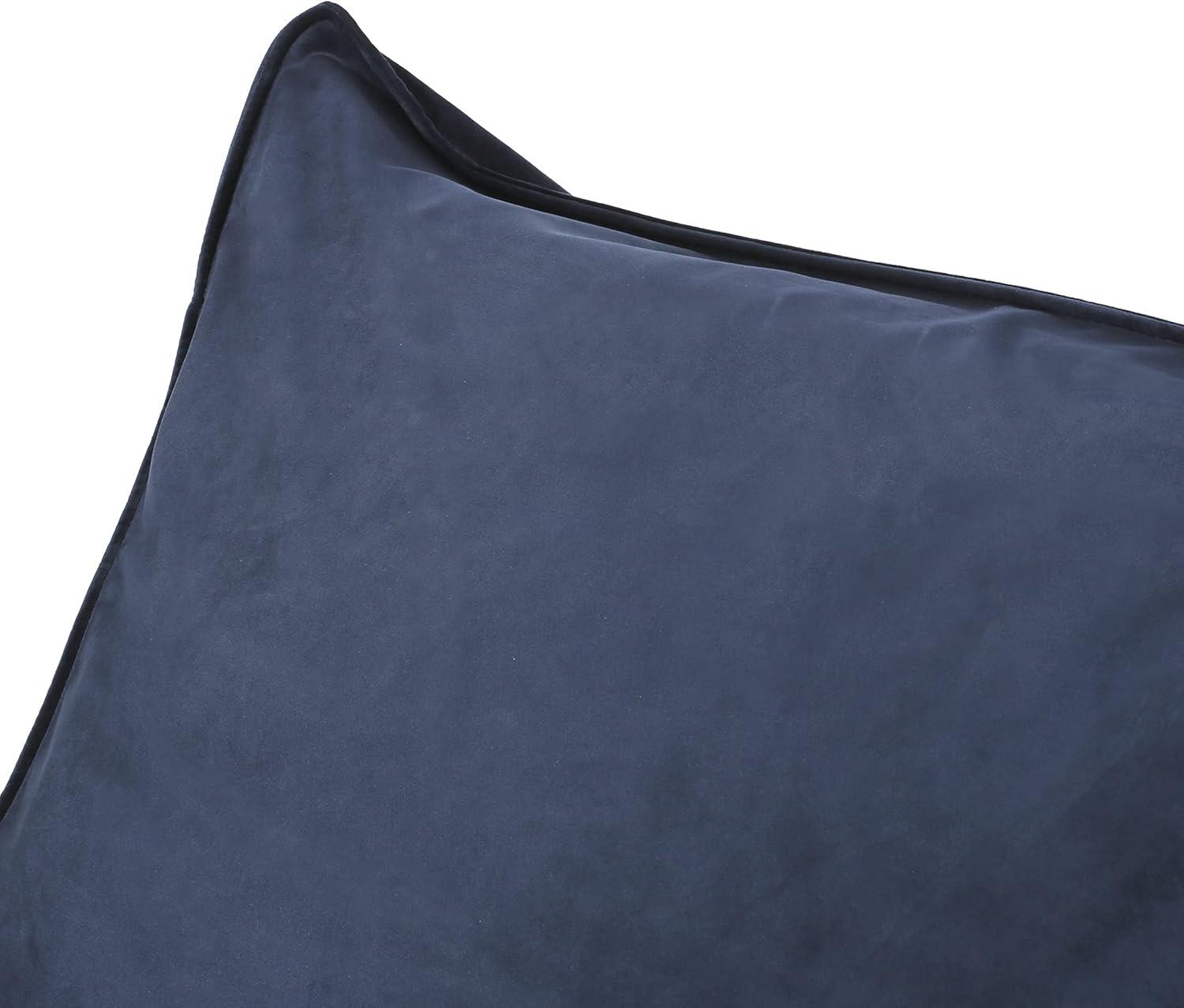 image:imageChristopher Knight Home Velie 2 Seater Oversized Bean Bag Chair with Armrests Velveteen PinkMidnight Blue