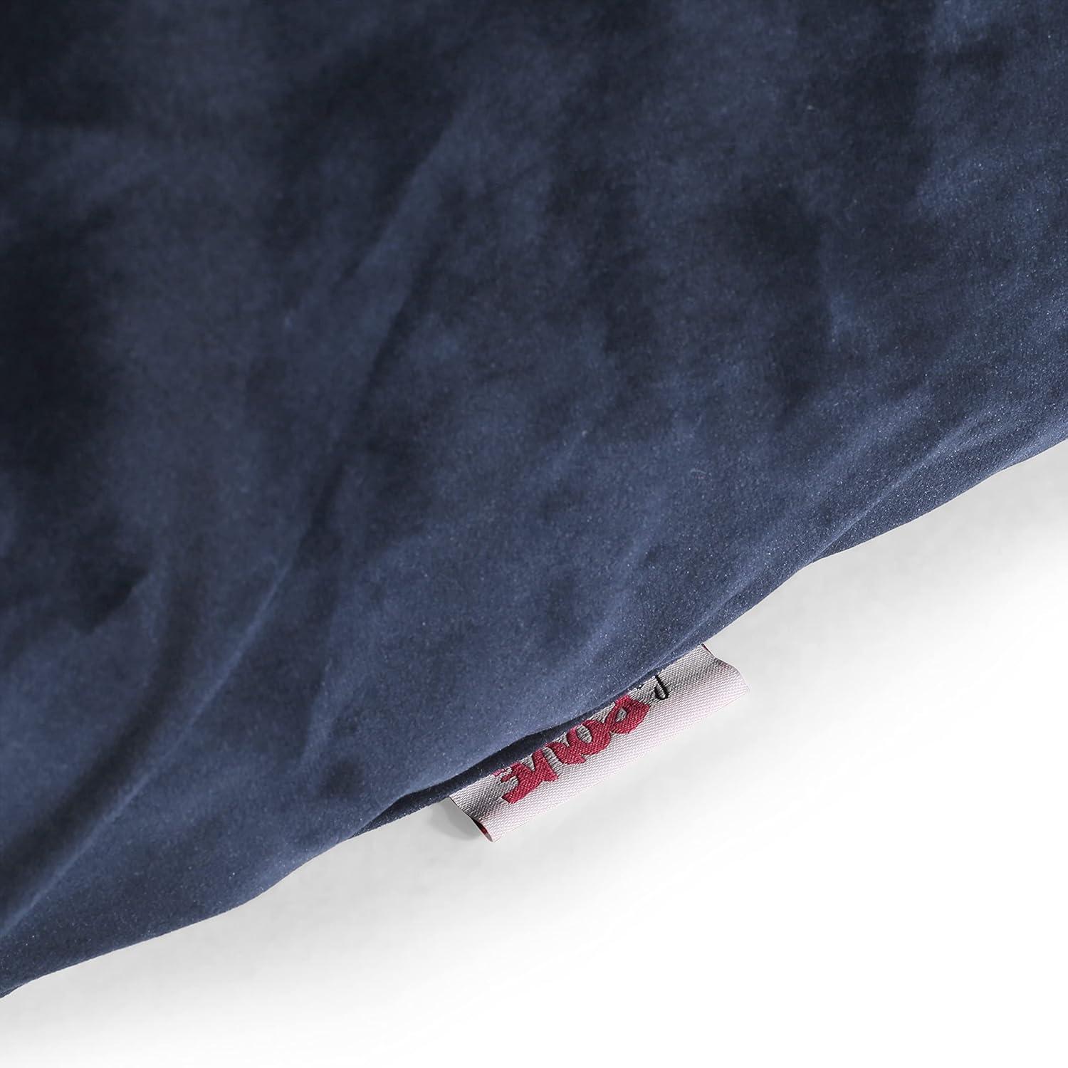 image:imageChristopher Knight Home Velie 2 Seater Oversized Bean Bag Chair with Armrests Velveteen PinkMidnight Blue