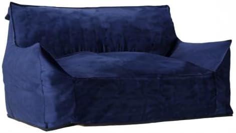 image:imageChristopher Knight Home Velie 2 Seater Oversized Bean Bag Chair with Armrests Velveteen PinkNavy Blue