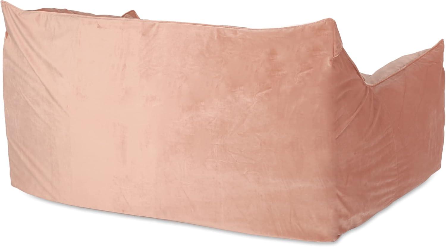 image:imageChristopher Knight Home Velie 2 Seater Oversized Bean Bag Chair with Armrests Velveteen PinkPink