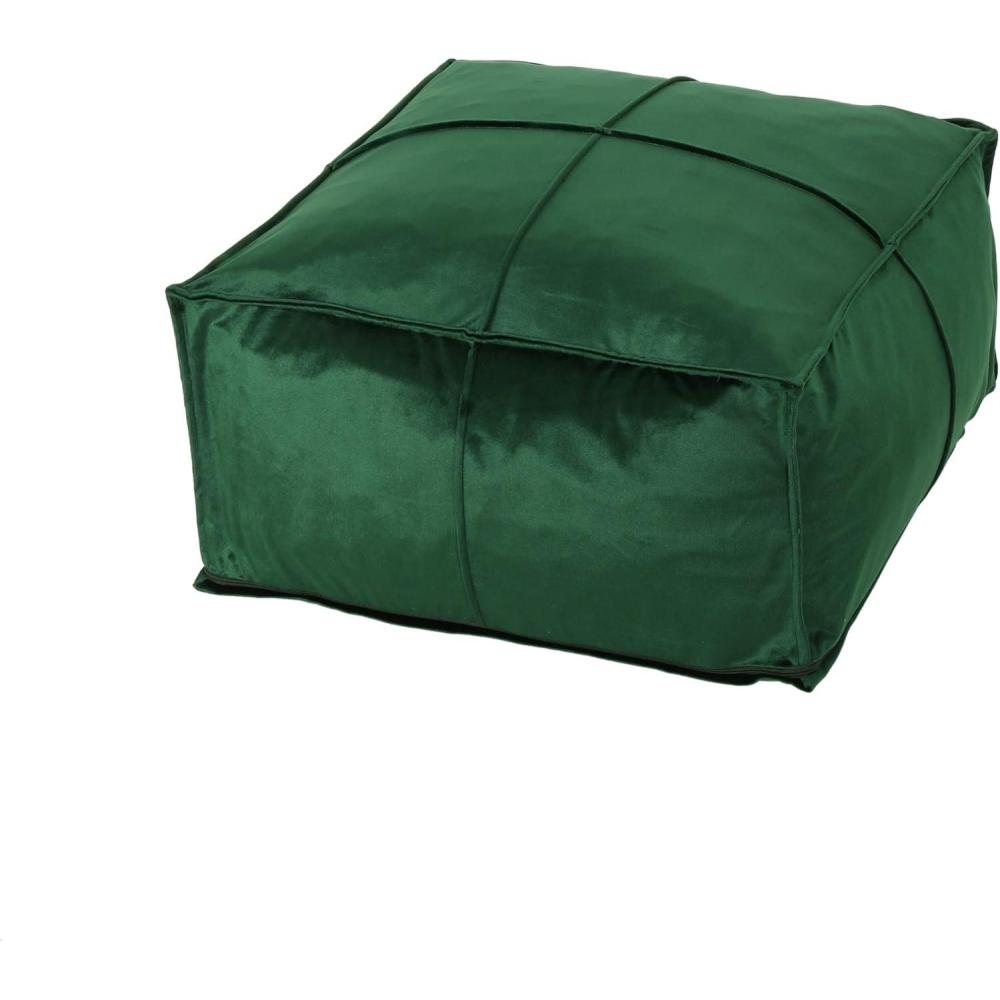 image:imageChristopher Knight Home Cytheria Smoke Velvet Square Bean Bag OttomanEmerald