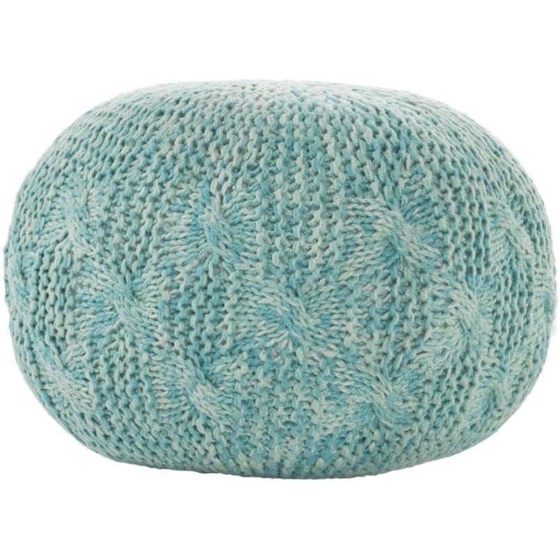 image:imageChristopher Knight Home Malibu Fabric Pouf IvoryAqua