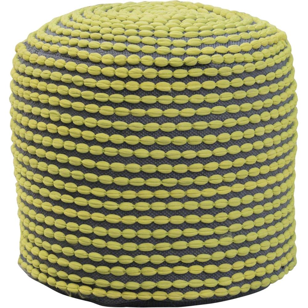 image:imageChristopher Knight Home Malibu Fabric Pouf IvoryGreen