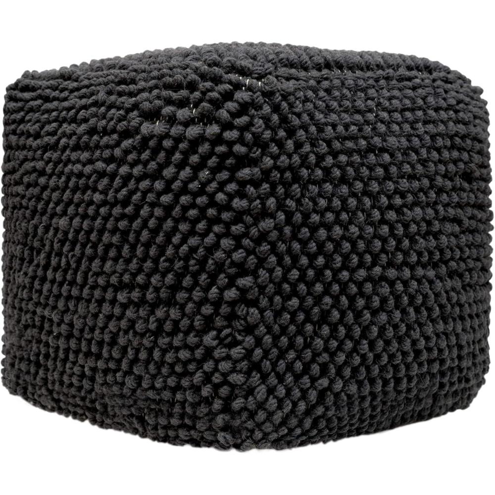 image:imageChristopher Knight Home Stekar Handcrafted Tufted Cube Pouf Wool NaturalCharcoal