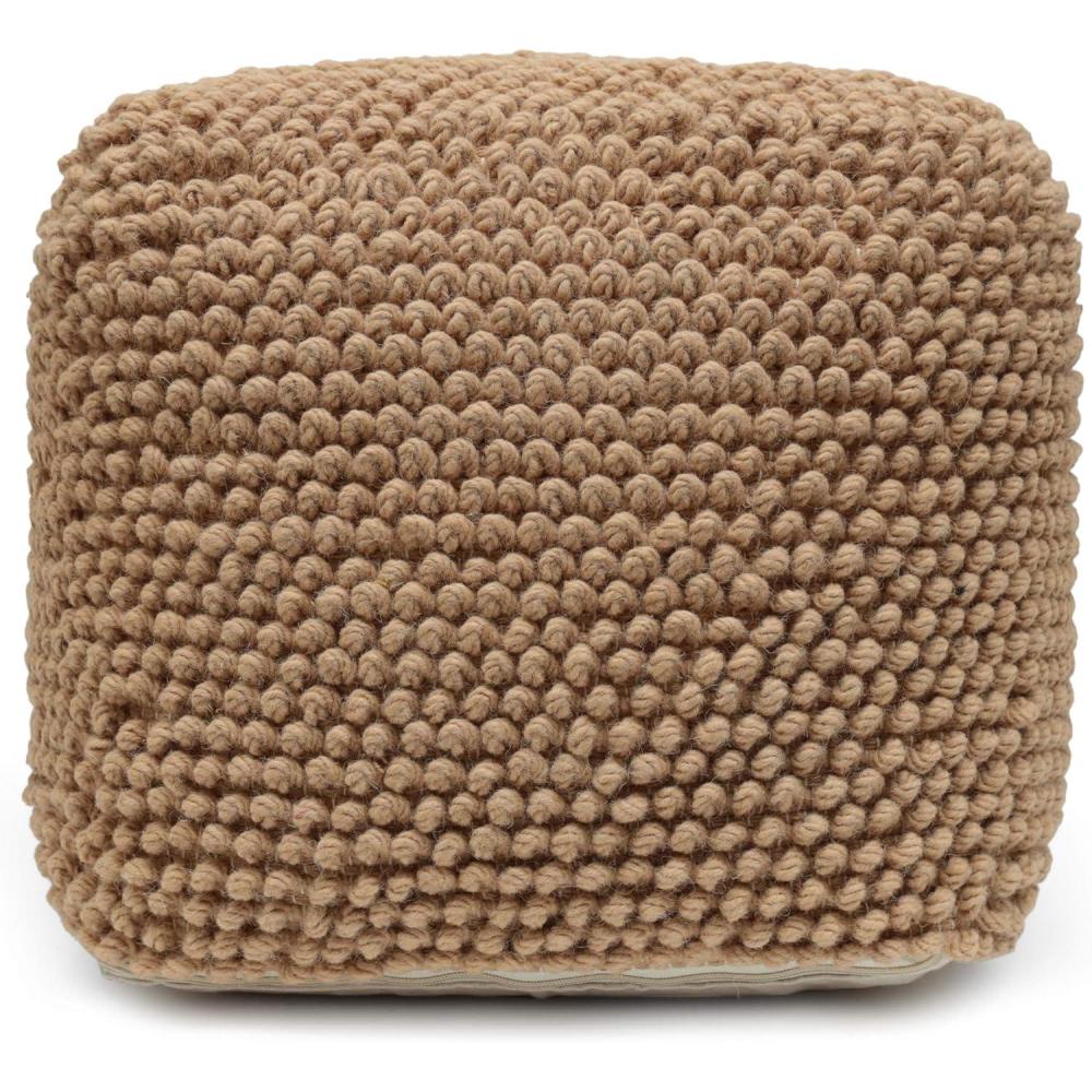 image:imageChristopher Knight Home Stekar Handcrafted Tufted Cube Pouf Wool NaturalNatrual