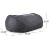 Christopher Knight Home Bean Bag, Rose Petal Pink, 7ft(Black)