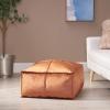 Christopher Knight Home Cytheria Smoke Velvet Square Bean Bag Ottoman(Bronze)