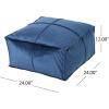 Christopher Knight Home Cytheria Smoke Velvet Square Bean Bag Ottoman(Cobalt)