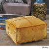Christopher Knight Home Cytheria Smoke Velvet Square Bean Bag Ottoman(Honey)