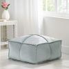 Christopher Knight Home Cytheria Smoke Velvet Square Bean Bag Ottoman(Seafoam Blue)