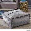 Christopher Knight Home Cytheria Smoke Velvet Square Bean Bag Ottoman(Smoke)