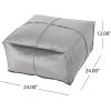 Christopher Knight Home Cytheria Smoke Velvet Square Bean Bag Ottoman(Smoke)
