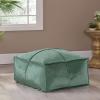 Christopher Knight Home Cytheria Smoke Velvet Square Bean Bag Ottoman(Turquoise)