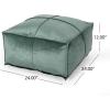 Christopher Knight Home Cytheria Smoke Velvet Square Bean Bag Ottoman(Turquoise)