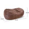 Christopher Knight Home GDFStudio David Traditional 8 Foot Suede Bean Bag, French Roast Brown