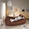 Christopher Knight Home GDFStudio David Traditional 8 Foot Suede Bean Bag, French Roast Brown