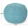 Christopher Knight Home Hortense Pouf, Gray(Blue)