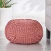 Christopher Knight Home Hortense Pouf, Gray(Coral)