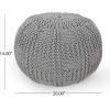 Christopher Knight Home Hortense Pouf, Gray(Grey)