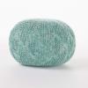 Christopher Knight Home Malibu Fabric Pouf, Ivory(Aqua)