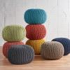 Christopher Knight Home Malibu Fabric Pouf, Ivory(Brown)
