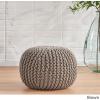 Christopher Knight Home Malibu Fabric Pouf, Ivory(Brown)