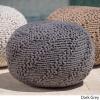 Christopher Knight Home Malibu Fabric Pouf, Ivory(Dark Grey)