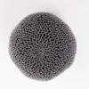 Christopher Knight Home Malibu Fabric Pouf, Ivory(Dark Grey)