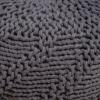 Christopher Knight Home Malibu Fabric Pouf, Ivory(Dark Grey)