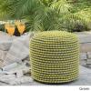 Christopher Knight Home Malibu Fabric Pouf, Ivory(Green)