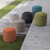 Christopher Knight Home Malibu Fabric Pouf, Ivory(Green)