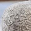 Christopher Knight Home Malibu Fabric Pouf, Ivory(Grey)