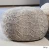 Christopher Knight Home Malibu Fabric Pouf, Ivory(Grey)