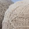 Christopher Knight Home Malibu Fabric Pouf, Ivory(Ivory)